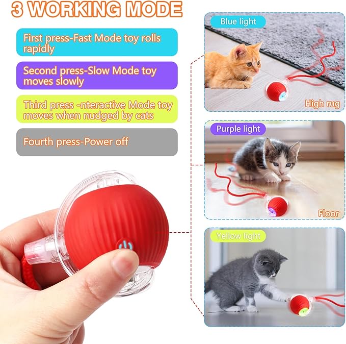 Interactive Ball Gifts For Cats Present For Cat Owners 