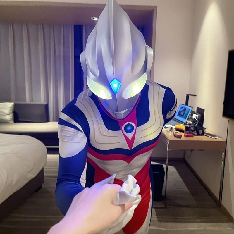 Enppy Gift Ultraman Mask Touch Switch Funny Gift for Friends / Kids Birthday Gift