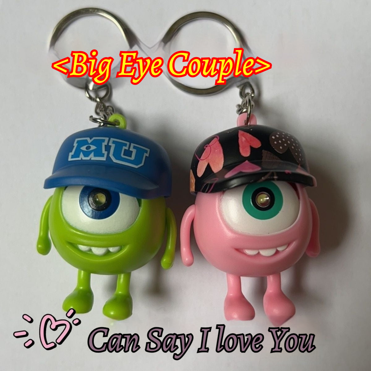 Enppy Gift Big Eye Pendant Vocal Cute Key Chain Best Gift for Valentine