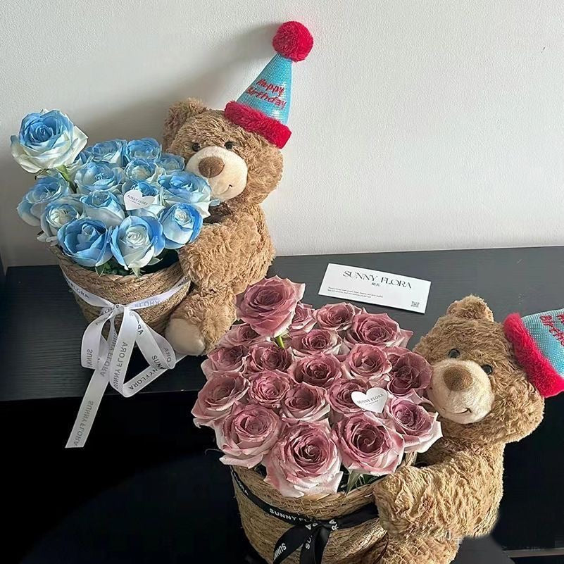 Enppy Gift Bouquet Bear Birthday Gift Cute Doll for Girls / Friends