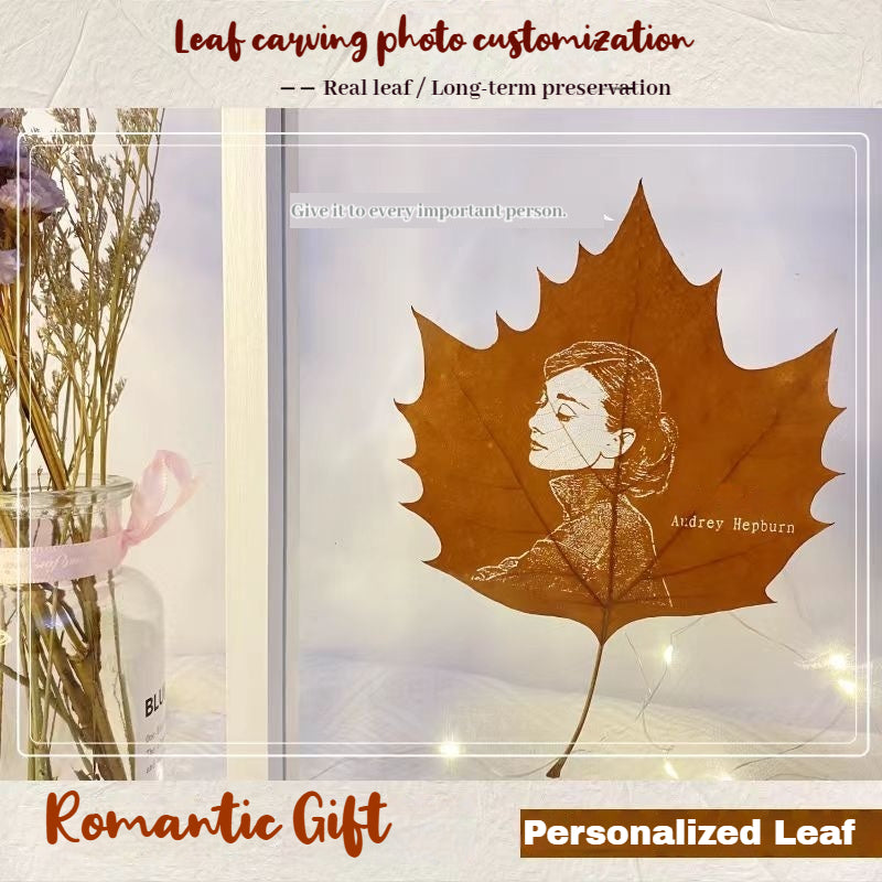 Enppy Gift Custom Leaf Frame Personalized Gift Best Gift for Lovers And Friends