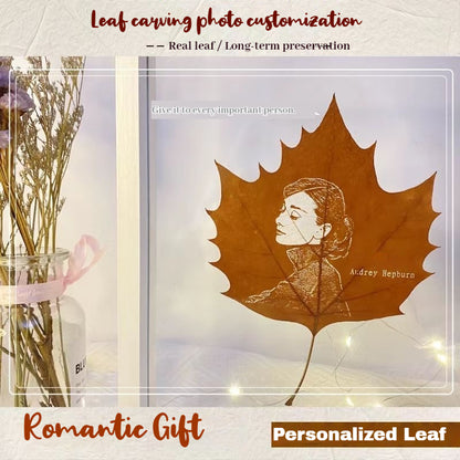 Enppy Gift Custom Leaf Frame Personalized Gift Best Gift for Lovers And Friends