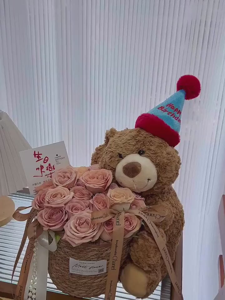 Enppy Gift Bouquet Bear Birthday Gift Cute Doll for Girls / Friends